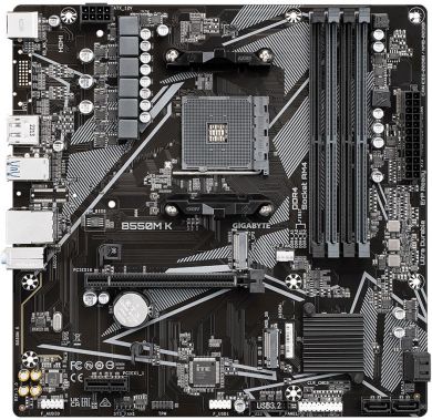 Gigabyte Mainboard GIGABYTE AMD B550 SAM4 Micro-ATX Memory DDR4 Memory slots 4 1xPCI-Express 3.0 1x 1xPCI-Express 4.0 16x 2xM.2 1xHDMI 1xDisplayPort 2xAudio-In 1xAudio-Out 4xUSB 2.0 4xUSB 3.2 1xPS/2 1xRJ45 B550MK B550MK | Elektrika.lv