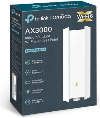 Tp-Link Access Point TP-LINK Omada 3000 Mbps IEEE 802.11a/b/g IEEE 802.11n IEEE 802.11ac IEEE 802.11ax 1x10/100/1000M EAP650-OUTDOOR EAP650-OUTDOOR | Elektrika.lv