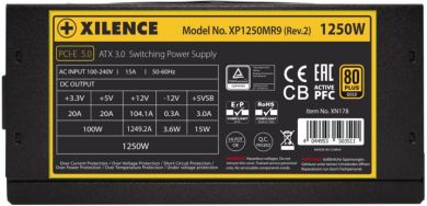 Xilence Power Supply XILENCE 1250 Watts Efficiency 80 PLUS GOLD PFC Active XN178 XN178 | Elektrika.lv