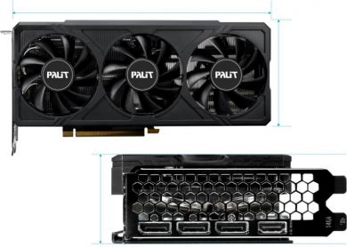 Palit Graphics Card PALIT NVIDIA GeForce RTX 4060 Ti 16 GB GDDR6 128 bit PCIE 4.0 16x GPU 2310 MHz Triple slot Fansink 1xHDMI 3xDisplayPort NE6406T019T1-1061J NE6406T019T1-1061J | Elektrika.lv