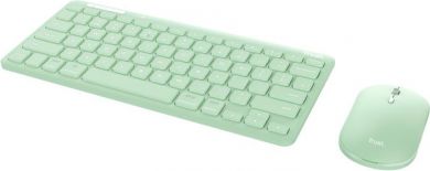 TRUST KEYBOARD +MOUSE WRL LYRA/GREEN 24942 TRUST 24942 | Elektrika.lv