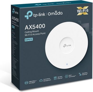 Tp-Link Access Point|TP-LINK|5378 Mbps|IEEE 802.11a/b/g|IEEE 802.11n|IEEE 802.11ac|IEEE 802.11ax|1xRJ45|EAP670 EAP670