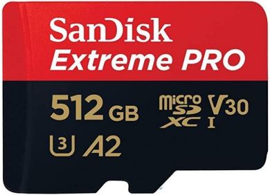 SanDisk MEMORY MICRO SDXC 512GB UHS-I/W/A SDSQXCD-512G-GN6MA SANDISK SDSQXCD-512G-GN6MA | Elektrika.lv