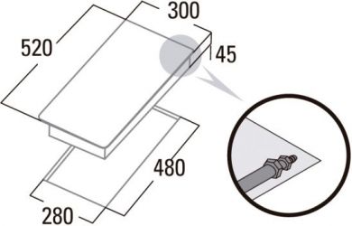 CATA CATA | Hob | GI 3002 X | Gas | Number of burners/cooking zones 2 | Rotary knobs | Stainless steel 08039600
