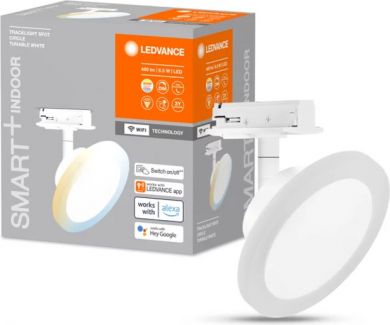 LEDVANCE Spotlight Smart+WiFi Circle 6.5W 270° 480lm 3000-6500K 1-phase IP20, white 4058075759749 | Elektrika.lv