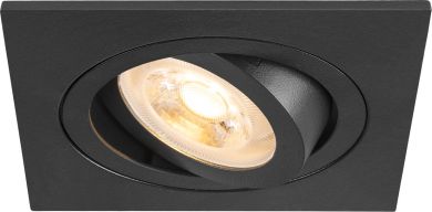 SLV NEW TRIA® 75, recessed ceiling light, square, max. 10W GU10, black 1007378 | Elektrika.lv