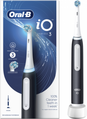 Oral-B Oral-B | Electric Toothbrush | iO3 Series | Rechargeable | For adults | Number of brush heads included 1 | Number of teeth brushing modes 3 | Matt Black IO3 MATT BLACK