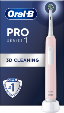 Oral-B Oral-B | Pro Series 1 Cross Action | Electric Toothbrush | Rechargeable | For adults | Pink | Number of brush heads included 1 | Number of teeth brushing modes 3 PRO1 PINK