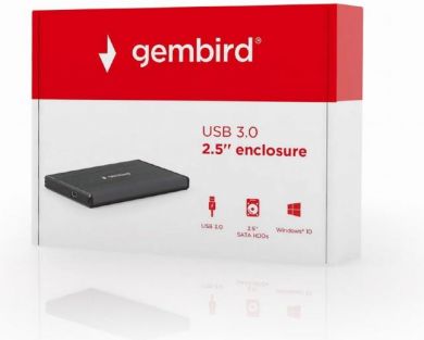 Gembird HDD CASE EXT. USB3 2.5"/BLACK EE2-U3S-3 GEMBIRD EE2-U3S-3 | Elektrika.lv