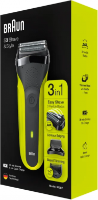 Braun Braun Shaver | 300BT Series 3 | Operating time (max) 30 min | NiMH | Black 300BT