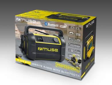 Muse Muse | M-928 BTY | Jobsite Radio speaker | Waterproof | Bluetooth | Black/Yellow | Portable | Wireless connection M-928 BTY