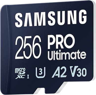Samsung Samsung | MicroSD Card with Card Reader | PRO Ultimate | 256 GB | microSDXC Memory Card | Flash memory class U3, V30, A2 MB-MY256SB/WW