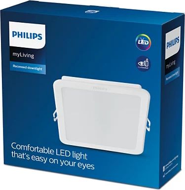 Philips Recessed luminaire MESON 125 12,5W 3000K WH SQ 59465 915005806001 | Elektrika.lv