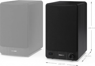 Sharp Sharp CP-SS30 Bookshelf Speakers, Black | Sharp | Speakers | CP-SS30(BK) Bookshelf | 60 W | Bluetooth | Black | Wireless connection CP-SS30 BK
