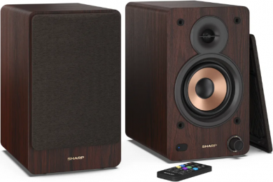 Sharp Sharp CP-SS30 Bookshelf Speakers, Brown | Sharp | Speakers | CP-SS30(BR) Bookshelf | 60 W | Bluetooth | Brown | Wireless connection CP-SS30 BR