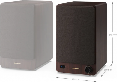Sharp Sharp CP-SS30 Bookshelf Speakers, Brown | Sharp | Speakers | CP-SS30(BR) Bookshelf | 60 W | Bluetooth | Brown | Wireless connection CP-SS30 BR