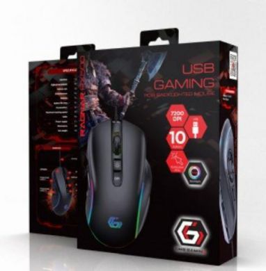Gembird MOUSE USB OPTICAL GAMING RGB/MUSG-RAGNAR-RX500 GEMBIRD MUSG-RAGNAR-RX500 | Elektrika.lv