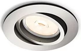 Philips LED recessed luminaire DONEGAL 1xNW 230V 500lm GU10 5.5W matte chrome 915005422901 | Elektrika.lv