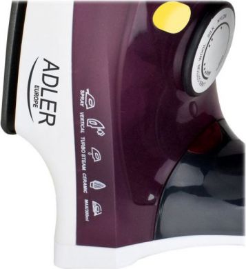 ADLER Iron Adler AD 5022 White/Blue, 2200 W, With cord, Anti-scale system, Vertical steam function AD 5022 | Elektrika.lv