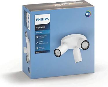 Philips Luminaire PONGEE 3xNW 230V GU10 5.5W IP20 50583/31/PN White 915005531101 | Elektrika.lv