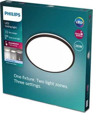 Philips Luminaire LED Ozziet CL570 SS RD 36W 4000K 4100lm HV 06 Black 929003197201 | Elektrika.lv