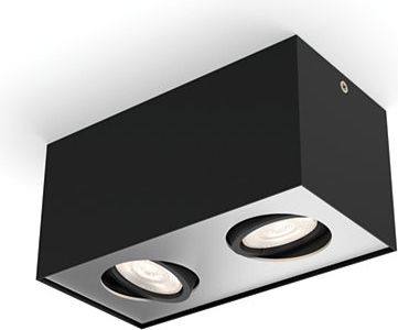Philips Двойной потолочный светильник LED BOX special form black 2x4.5W SELV 9W 1000Lm IP20 915005528201 | Elektrika.lv