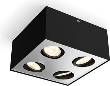Philips Четверной потолочный светильник LED BOX special form black 4x4.5W SELV 18W 2000Lm IP20 915005528401 | Elektrika.lv