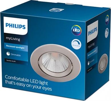 Philips Iebūvējams gaismeklis SPARKLE SL261 RD 070 5.5W 2700K 350lm HV R Niķelis 929002374320 | Elektrika.lv