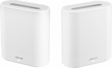Asus Wifi 6 802.11ax Tri-band Business Mesh System | EBM68 (2-Pack) | 802.11ax | 4804 Mbit/s | 10/100/1000 Mbit/s | Ethernet LAN (RJ-45) ports 3 | Mesh Support Yes | MU-MiMO No | No mobile broadband | Antenna type Internal | 1 90IG07V0-MO3A40