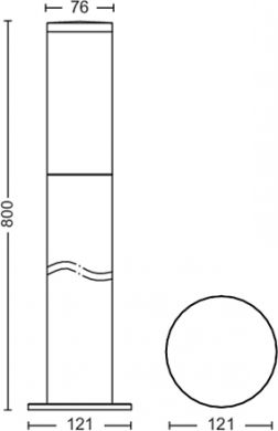 Philips Street light UTRECHT Post Anthracite HV 20W 2700K IP44 929003187601 | Elektrika.lv