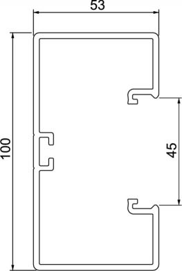 Obo Bettermann Device mounting cable duct 53x100x2000mm, white, Rapid 45-2, GK-53100RW 6113000 | Elektrika.lv