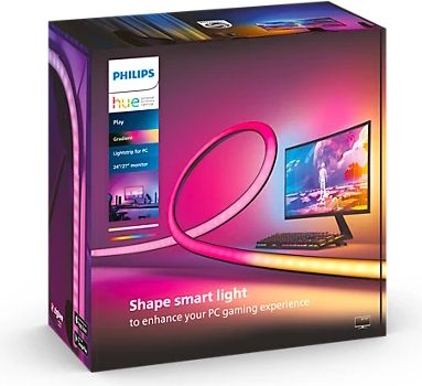 Philips Hue LED strip Gradient PC Play 32-34 inch 2000-6500K 19W IP20 900/1000lm 929003498601 | Elektrika.lv