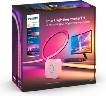 Philips Hue LED лента Gradient PC Play 32-34 inch 2000-6500K 19W IP20 2400-2483.5MHz 929003498602 | Elektrika.lv