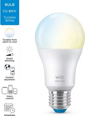 WiZ Умная LED лампочка Wi-Fi BLE 60W A60 E27 927-65 TW 1PF/6 929002383522 | Elektrika.lv