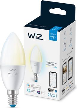 WiZ Smart LED bulb Wi-Fi BLE 40W C37 E14 927-65 TW 1PF/6 929002448722 | Elektrika.lv