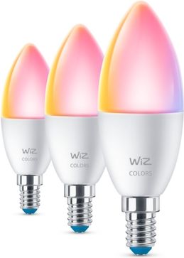 WiZ Smart LED bulb Wi-Fi BLE 40W C37 E14 922-65 RGB 3CT/6 929002448833 | Elektrika.lv