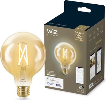 WiZ Smart LED bulb Wi-Fi BLE 50W G95 E27 920-50 Amb 1PF/6 929003018322 | Elektrika.lv