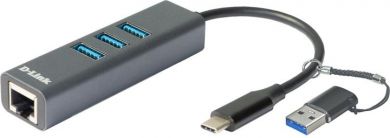 D-Link D-Link | USB-C/USB to Gigabit Ethernet Adapter with 3 USB 3.0 Ports | DUB-2332 DUB-2332