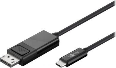 Goobay USB-C-DisplayPort kabelis (4k 60 Hz), 1.2m 79295 | Elektrika.lv