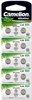 Camelion Baterijas AG4/LR66/LR626/377, Alkaline Buttoncell, 10 gab. 12051004 | Elektrika.lv