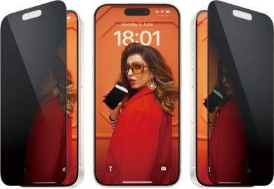 PanzerGlass PanzerGlass | Screen protector | Apple | iPhone 15 Pro | Glass | Black | Ultra-Wide Fit w. EasyAligner P2810