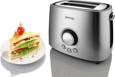 GORENJE Gorenje | Toaster | T1000E | Power 1000 W | Number of slots 2 | Housing material  Metal | Stainless Steel T1000E