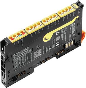 Weidmuller Remote I/O module, IP20, SIL power supply, 2 digital inputs for emergency stop circuits, UR20-PF-O-2DI-DELAY-SIL 1335040000 | Elektrika.lv