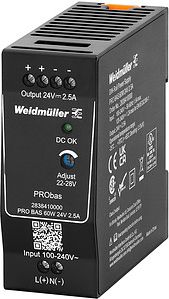 Weidmuller Power supply PRO BAS 60W 24V 2.5A 2838410000 | Elektrika.lv