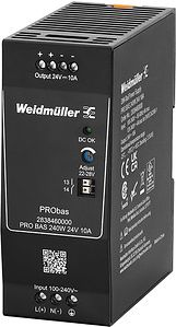 Weidmuller Power supply PRO BAS 240W 24V 10A 2838460000 | Elektrika.lv