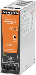 Weidmuller Блок питания PRO ECO 120W 24V 5A 1469480000 | Elektrika.lv