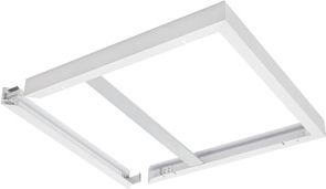 LEDVANCE Reinforced surface mount frames for panel luminaires. Product features: Extruded aluminum frame. Product benefits: Ready-to-mount thanks pre-assembled magnetic corners. Crossbar for advanced stability. 4058075472938 | Elektrika.lv