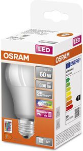 LEDVANCE LED Retrofit RGBW lamps with remote control 60 FR 9.7 W/2700 K E27 4058075430754 | Elektrika.lv