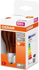 LEDVANCE LED Лампа ST CLAS A 15 300° 2.5W E27 1500K 160lm ND 4058075433960 | Elektrika.lv