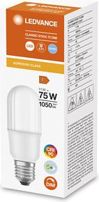 LEDVANCE LED SUPERIOR STICK 75 11 W/6500 K E27 4058075759640 | Elektrika.lv